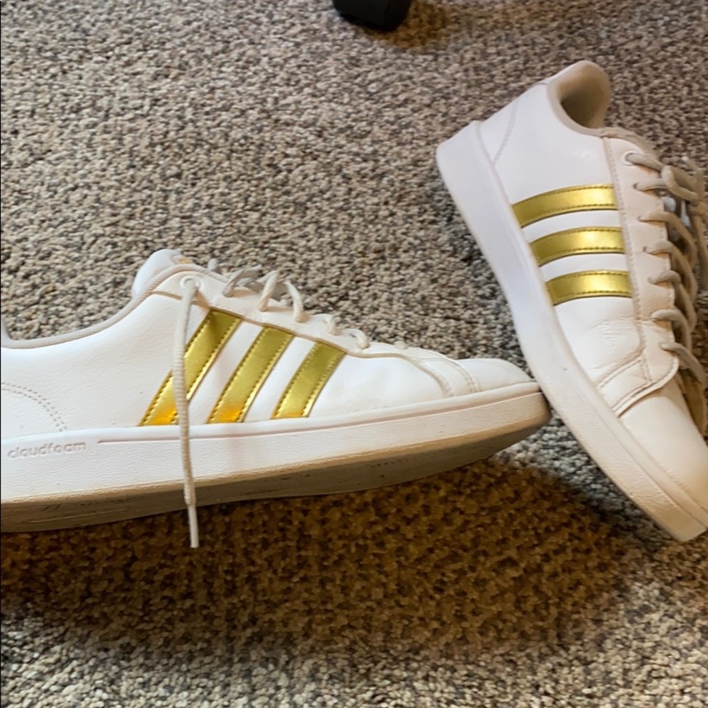 Adidas white cloudform sneakers